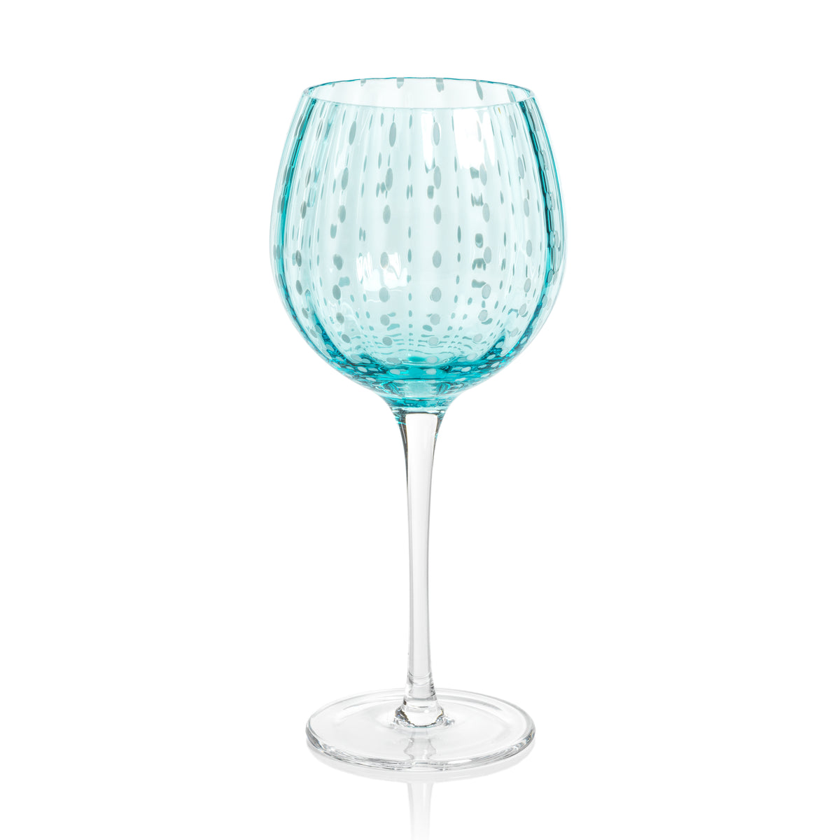 Preston Aqua Glass Wine Glasses, Set of 4
