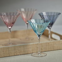 Preston Navy Blue Martini Glasses, Set of 4