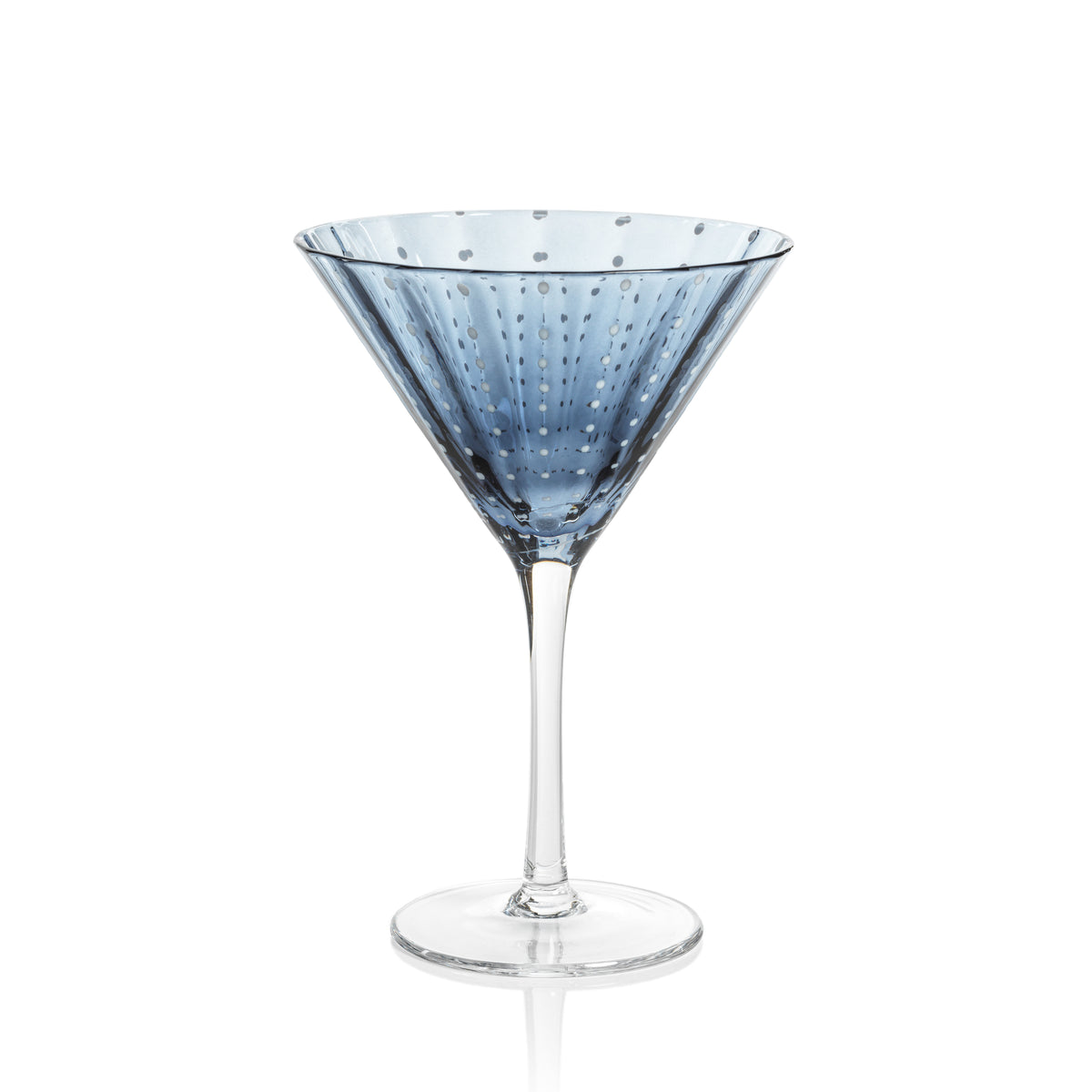 Preston Navy Blue Martini Glasses, Set of 4