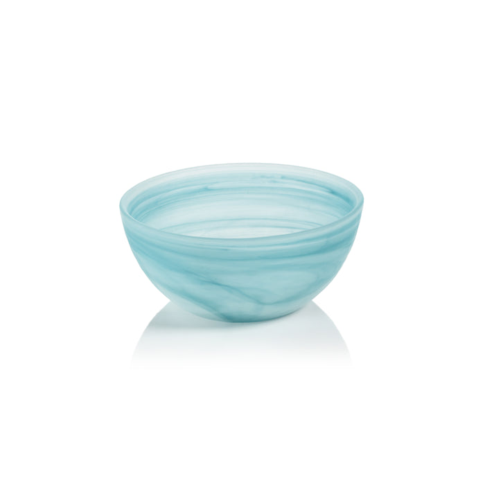 Azur Alabaster Medium Glass Bowls, Set of 4