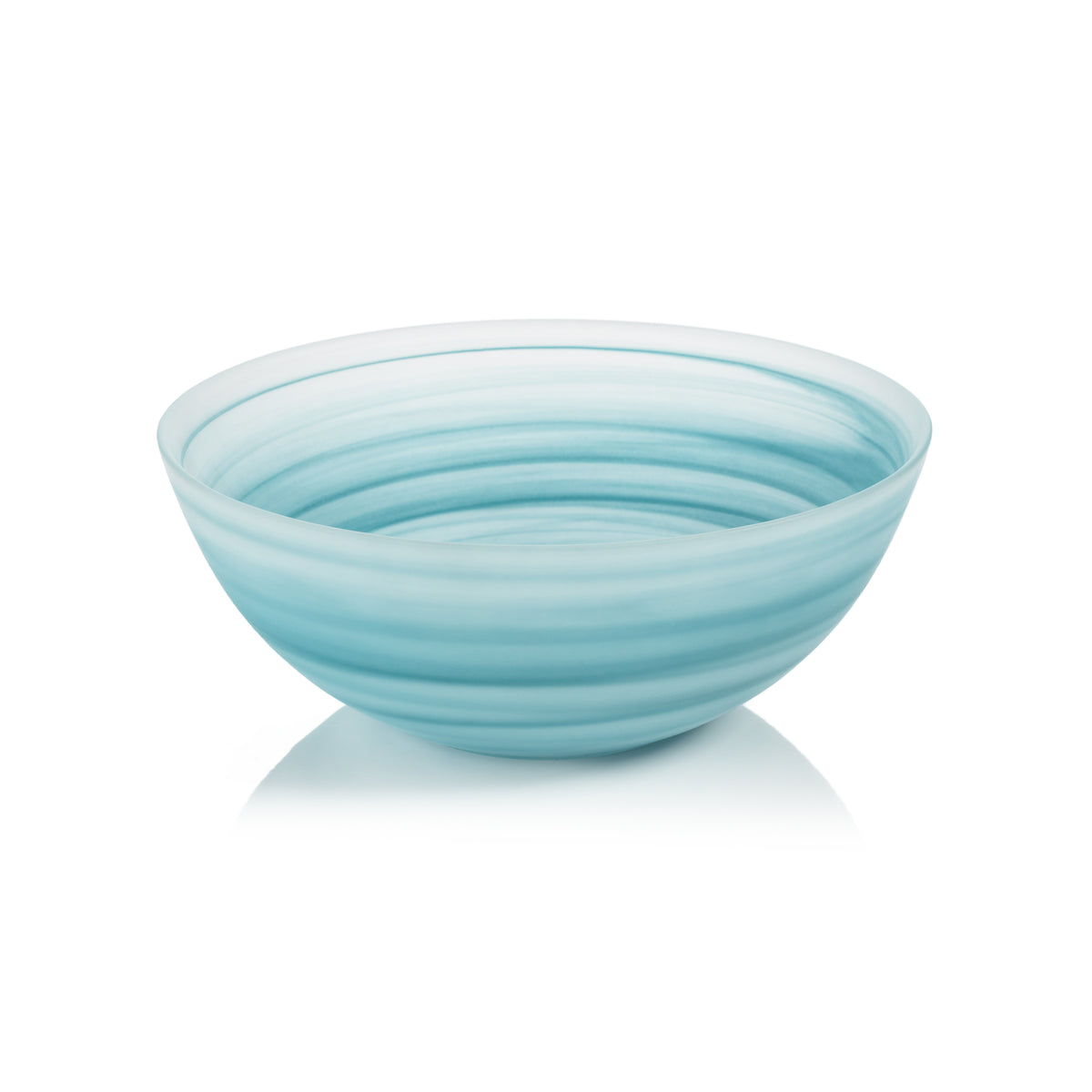 Azur Alabaster Large Glass Bowls, Set of 2