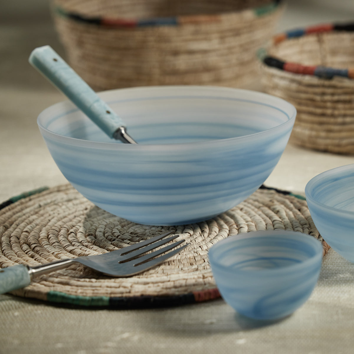 Azur XL Alabaster Glass Bowl