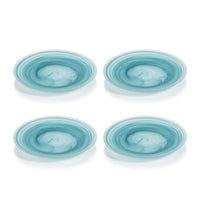 Azur Alabaster Glass Salad Plates, Set of 4