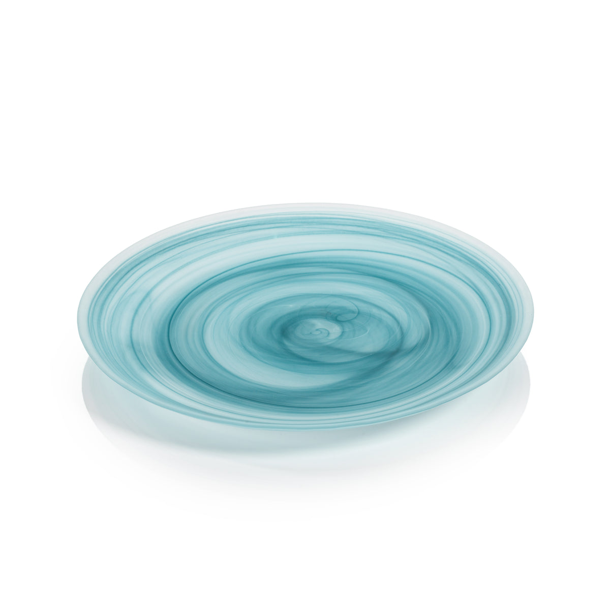Azur Alabaster Glass Dinner Plates, Set of 4