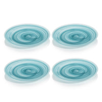 Azur Alabaster Glass Dinner Plates, Set of 4