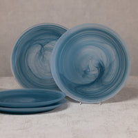 Azur Alabaster Glass Dinner Plates, Set of 4