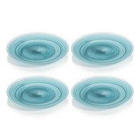 Azur Alabaster Glass Charger Plates, Set of 4