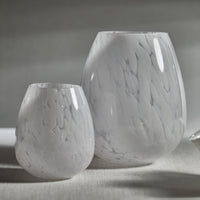 Laval White Confetti Glass Vase, Large