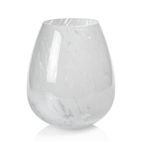 Laval White Confetti Glass Vase, Large