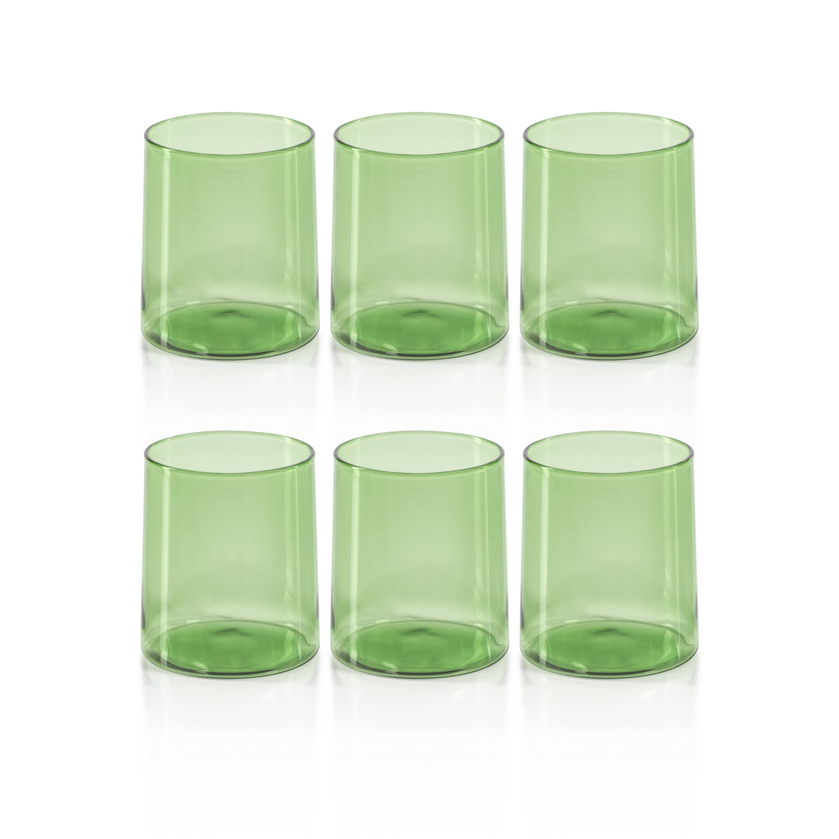Lanvin Green Tumbler Glasses,  Set of 6