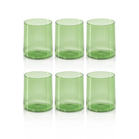 Lanvin Green Tumbler Glasses,  Set of 6