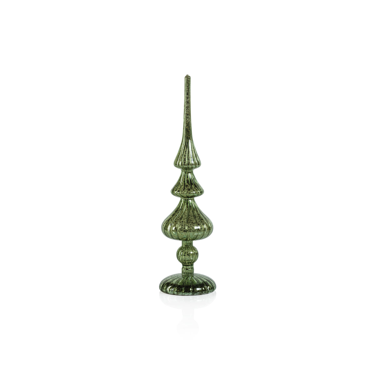 Azenor Green LED Tabletop Finials, Set of 2