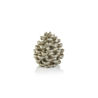 Silver Shula Decorative Pinecone Figurine