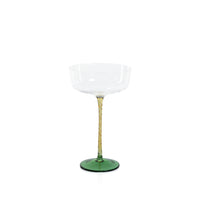 Sachi Amber & Green Cocktail / Martini Glasses, Set of 4