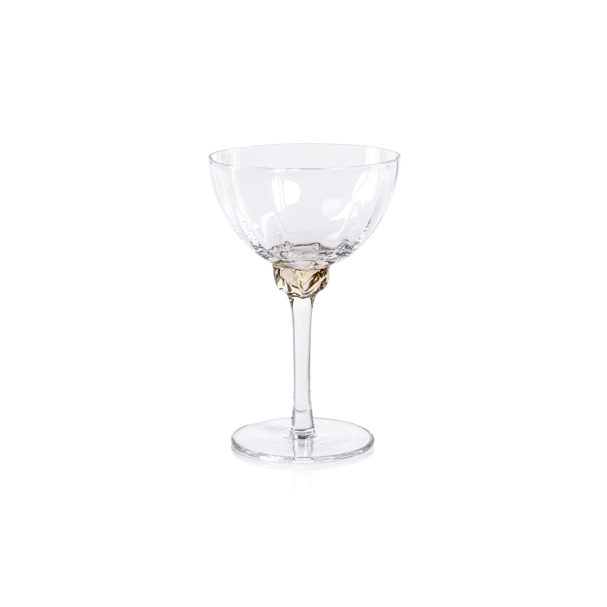 Colleen Amber Martini / Cocktail Optic Glasses, Set of 4