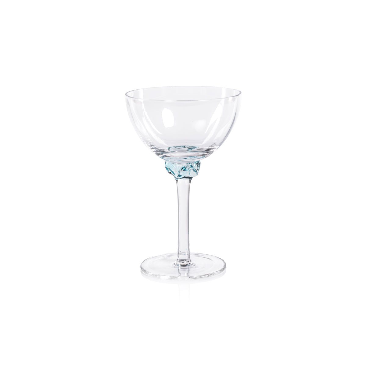 Colleen Azure Martini / Cocktail Optic Glasses, Set of 4