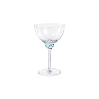 Colleen Azure Martini / Cocktail Optic Glasses, Set of 4