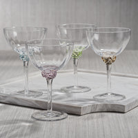 Colleen Lime Martini / Cocktail Optic Glasses, Set of 4