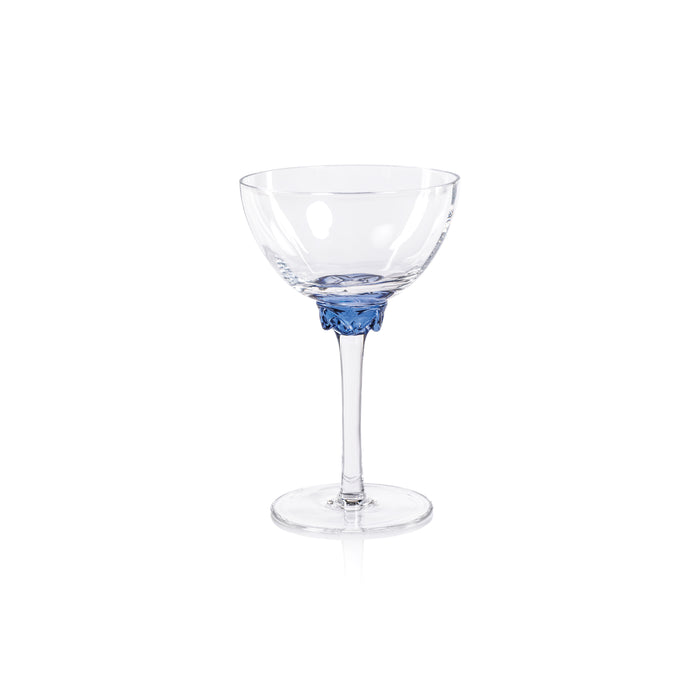 Colleen Sapphire Martini / Cocktail Optic Glasses, Set of 4