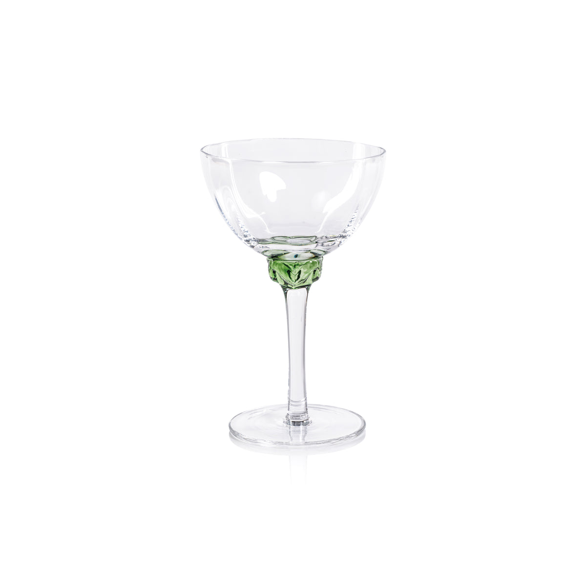 Colleen Verdant Green Martini / Cocktail Optic Glasses, Set of 4