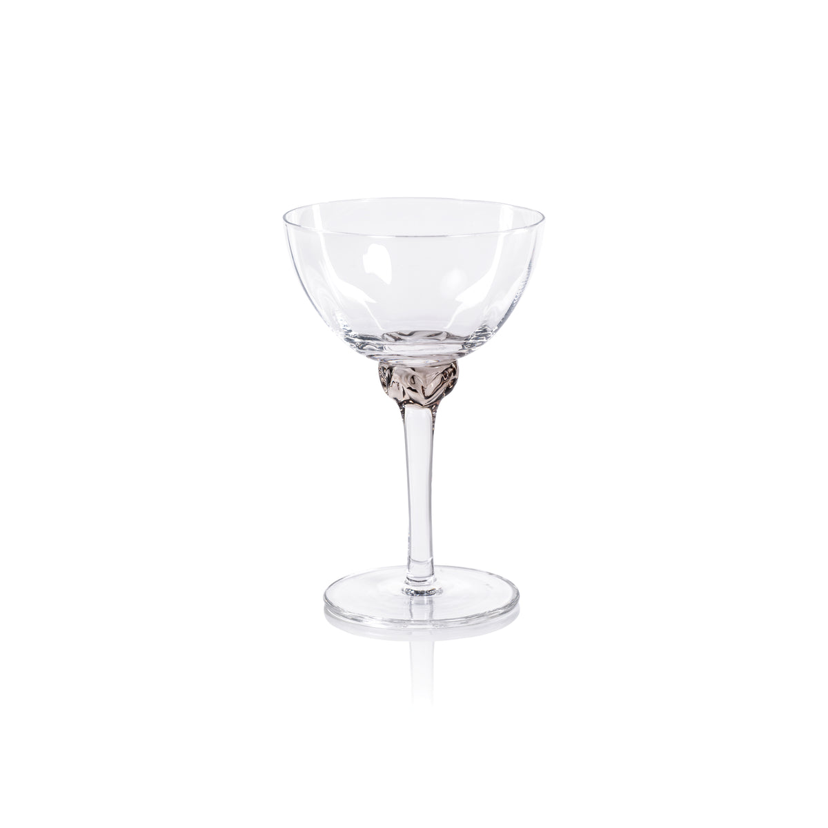 Colleen Smoke Grey Martini / Cocktail Optic Glasses, Set of 4