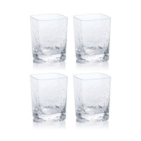 Punta Mita Hammered Rock Glasses, Set of 4