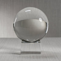 Serenity Decorative Crystal Glass Orb on Base
