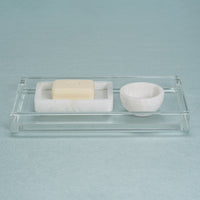 Claire Medium Crystal Glass Vanity Tray