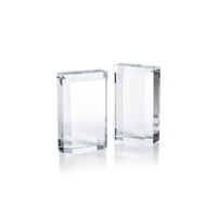 Claire Crystal Glass Bookends, Set of 2