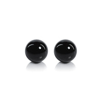 Noir Crystal Glass Decorative Balls - Side View | Bone & Brass