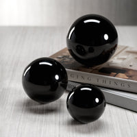 Noir Crystal Glass Decorative Balls - Detail View | Bone & Brass