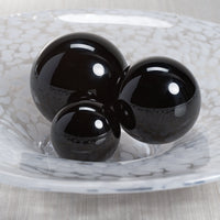 Noir Crystal Glass Decorative Balls - Alternate View | Bone & Brass