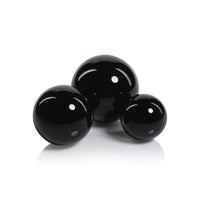 Noir Crystal Glass Decorative Balls - Side View | Bone & Brass