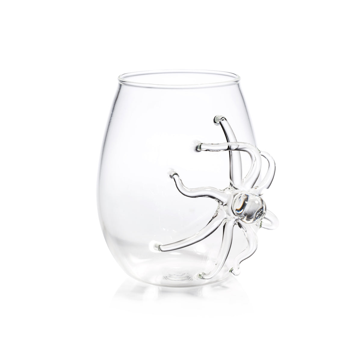 Octopus Stemless Glasses, Set of 6 - Glass Detail | Bone & Brass
