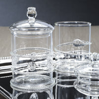 Juliet Lidded Glass Jars, Set of 2 - Jar Side View | Bone & Brass
