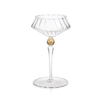 Odum Light Amber Fluted Coupe Glasses