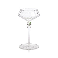 Odum Sea Green Fluted Coupe Glasses