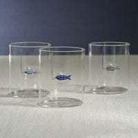 Tidal Sip Glass Tumblers, 3-Piece Assorted Set