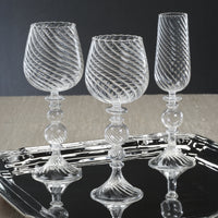 Rialto  Twisted Optic White Wine Glasses, Set of 4