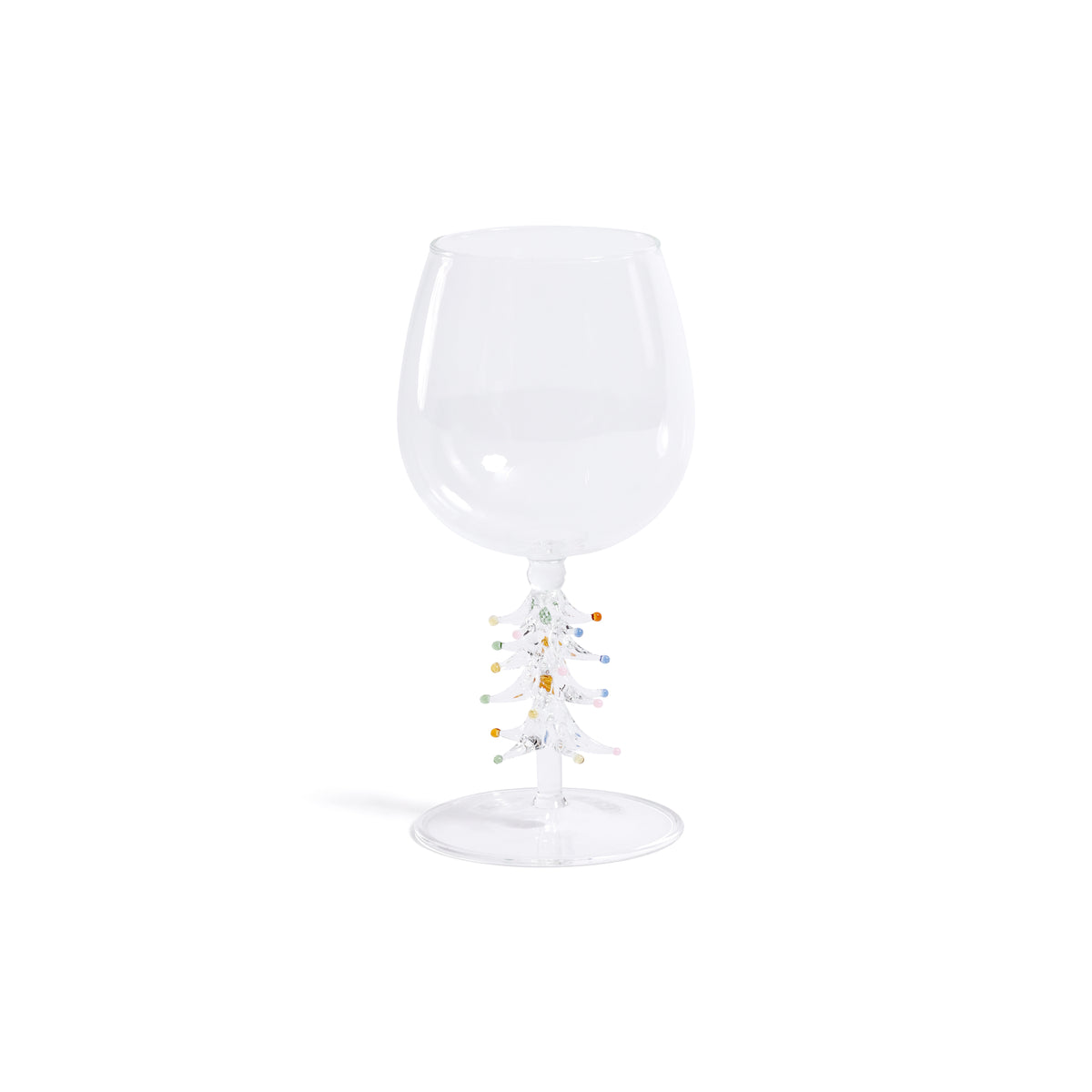 Treetop Cheers Wine Glasses - Holiday Stemware, Set of 4