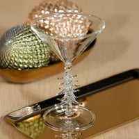 Treetop Cheers Martini Glasses - Holiday Stemware, Set of 4