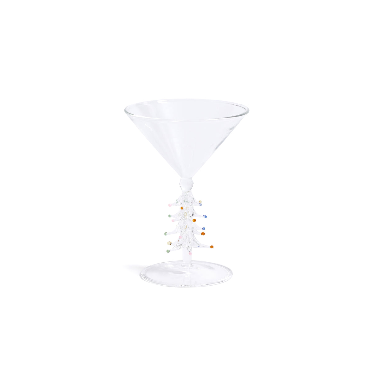 Treetop Cheers Martini Glasses - Holiday Stemware, Set of 4