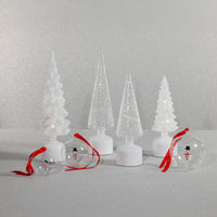 Clear Glass Rotating Tree, Holiday Lighted Table Décor