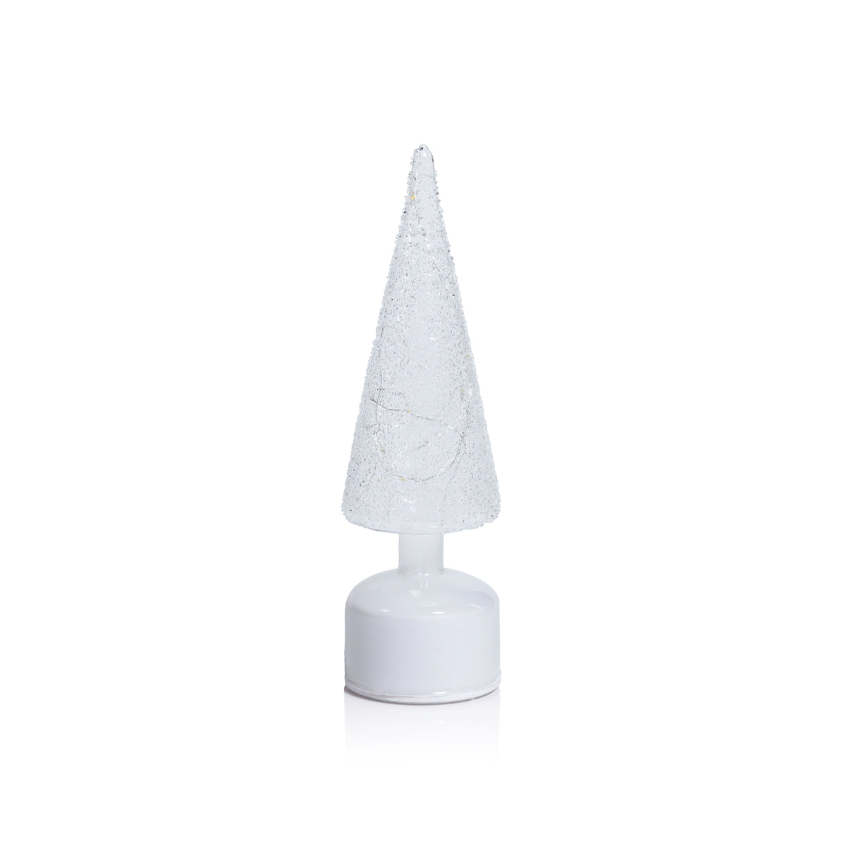 Clear Glass Rotating Tree, Holiday Lighted Table Décor