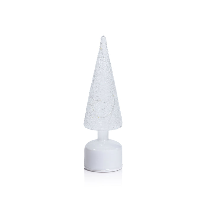Clear Glass Rotating Tree, Holiday Lighted Table Décor