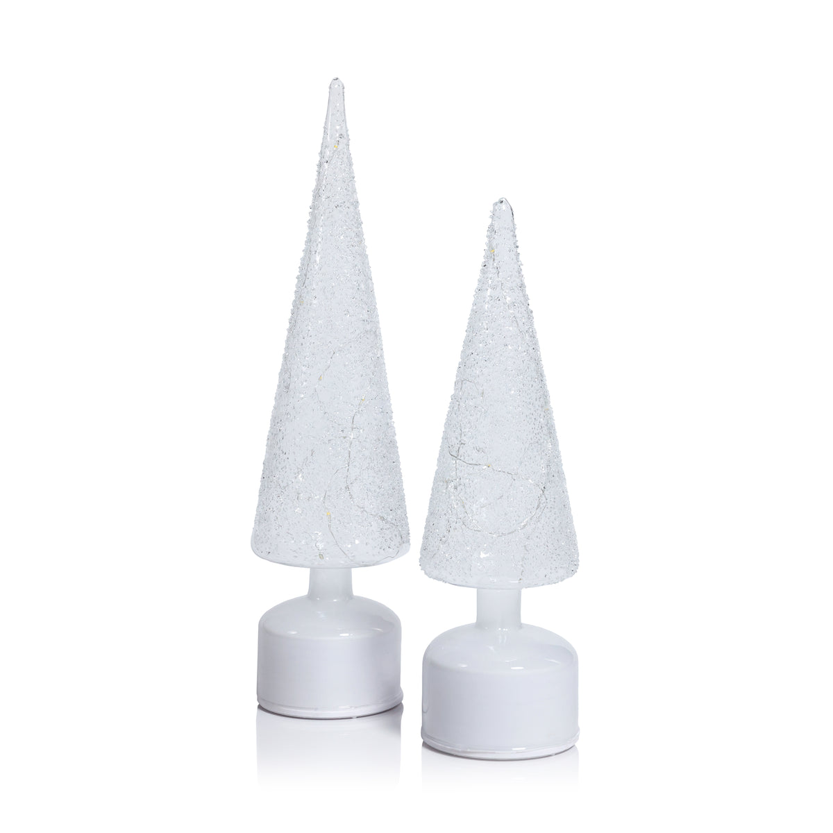 Clear Glass Rotating Tree, Holiday Lighted Table Décor