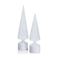 Clear Glass Rotating Tree, Holiday Lighted Table Décor