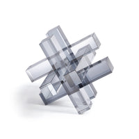 Crystal Glass Interlocking Decorative Accessory - Alternate View | Bone & Brass
