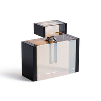 Decorative Crystal Tonal Black & Amber Glass Perfume Bottle