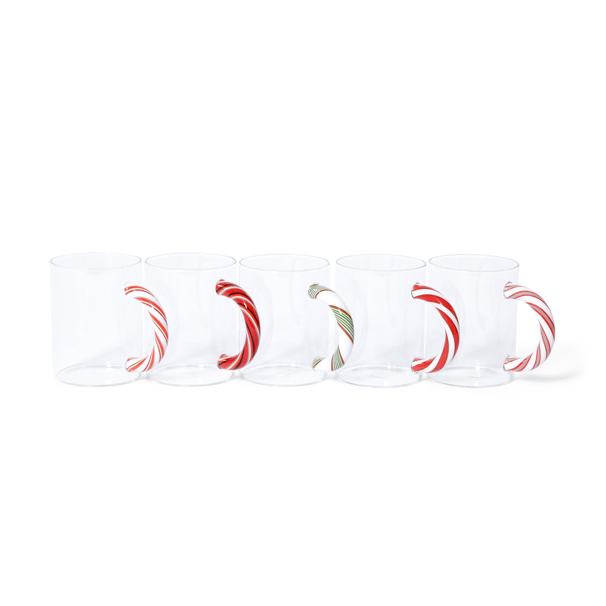 Holiday Glass Mugs, Set of 5 Assorted Styles - Mug Detail | Bone & Brass